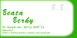 beata berky business card